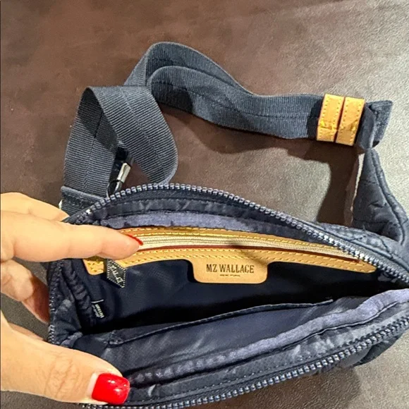 MZ Wallace Quilted Navy Belt Bag - brand new (paper still on zippers) - Picture 3 of 3